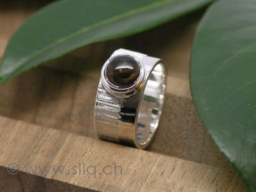 R1253-S-SMQ - Schöner Fingerring mit Rauchquarz, Silber 925